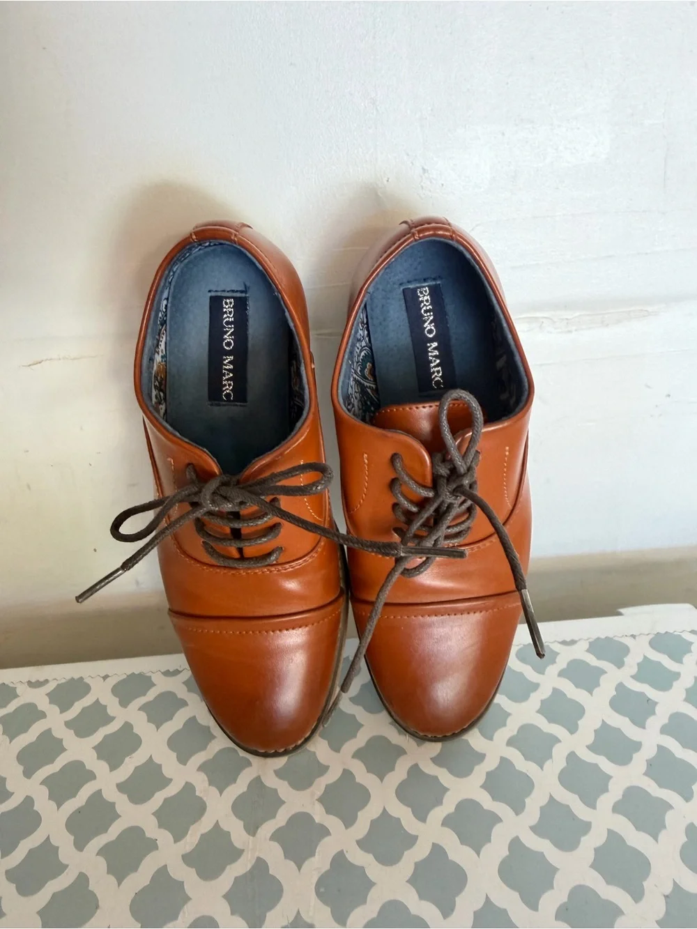 Kids size 13 Classic Oxford Leather Dress Shoes - Brown